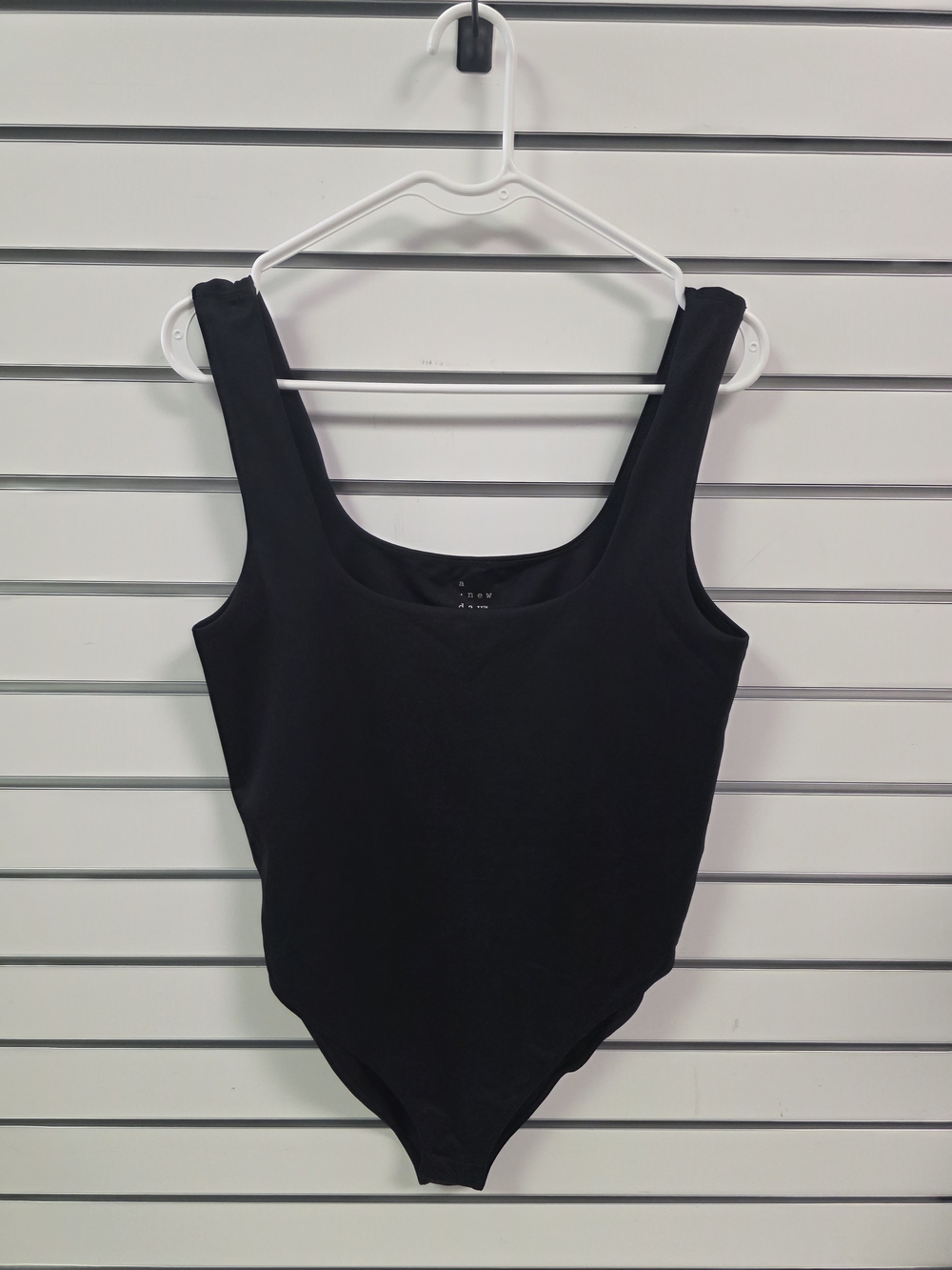 a new day Black Scoop Neck Tank Bodysuit